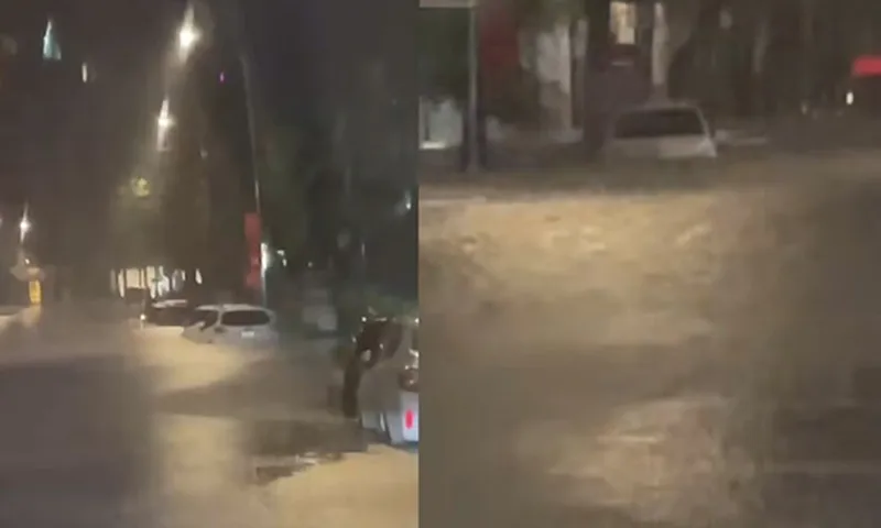 TPHCM: Phường Vũng Tàu, Tam Thắng mưa to kéo dài, có nơi ngập trôi xe ô tô