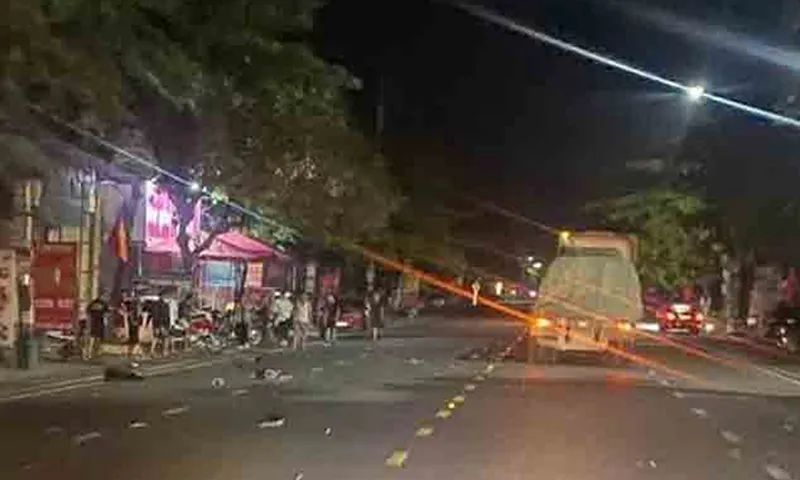 Hiện trường vụ tai nạn làm 2 thanh thiếu niên tử vong