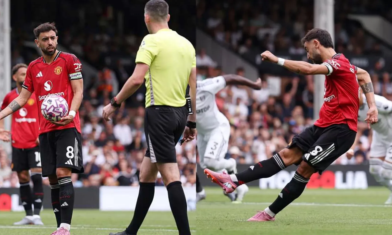 Sút hỏng penalty, Bruno trách móc trọng tài