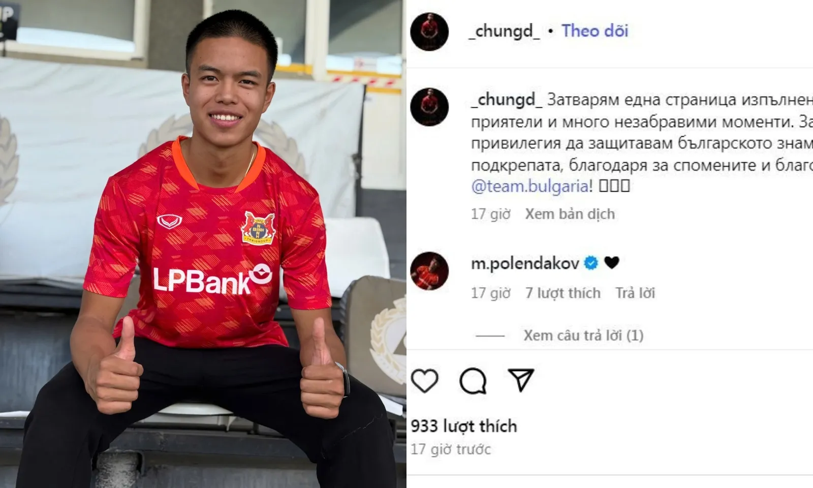 Trần Thành Trung xúc động chia tay bóng đá Bulgaria, toàn tâm cống hiến cho Việt Nam