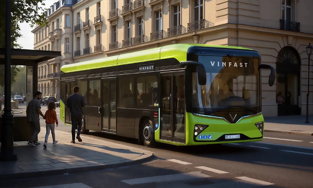 VinFast lần đầu ra mắt bus điện tại thị trường quốc tế