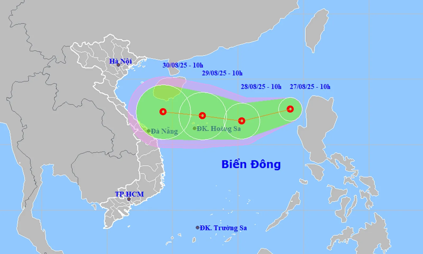 Áp thấp nhiệt đới mạnh cấp 6-7 trên biển Đông, sóng cao 2-4m