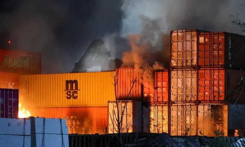 Đức: Cháy lớn tại cảng Hamburg, 10 người bị thương
