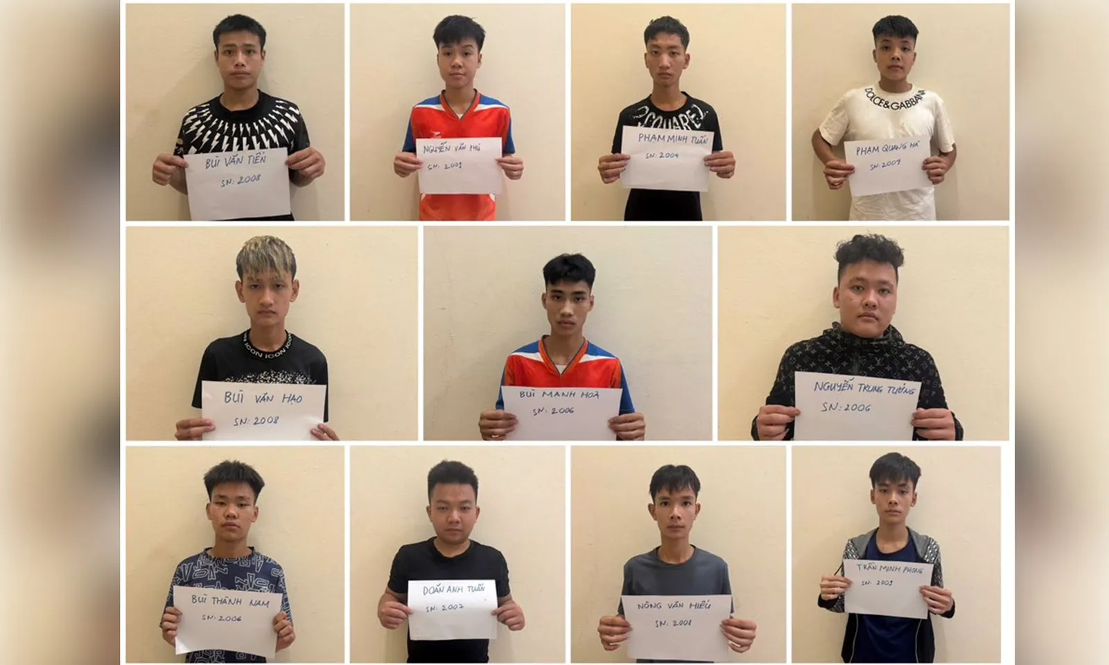 Tạm giữ 11 thanh niên dùng chai bia, gạch đá ném nhau nhau gây náo loạn đường phố