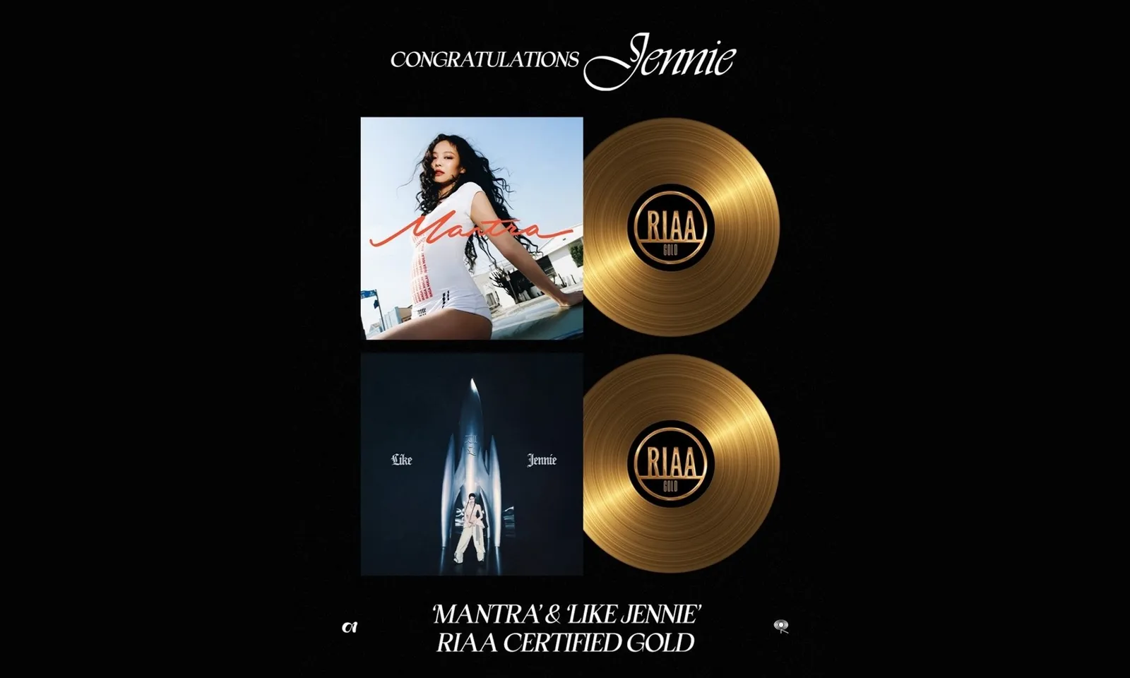 Jennie của Blackpink giành chứng nhận kỷ lục tại Mỹ