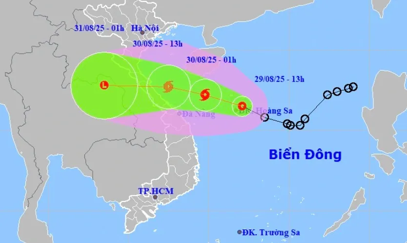 Áp thấp nhiệt đới mạnh lên thành bão số 6, ảnh hưởng miền Trung từ đêm 29/8