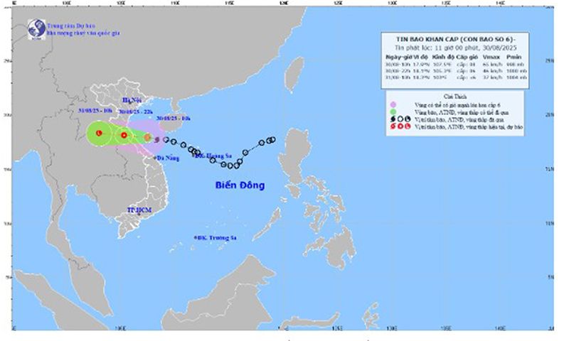 Bộ Xây dựng ra công điện về bão số 6: trực 24/24, kiên quyết cấm đường nguy hiểm
