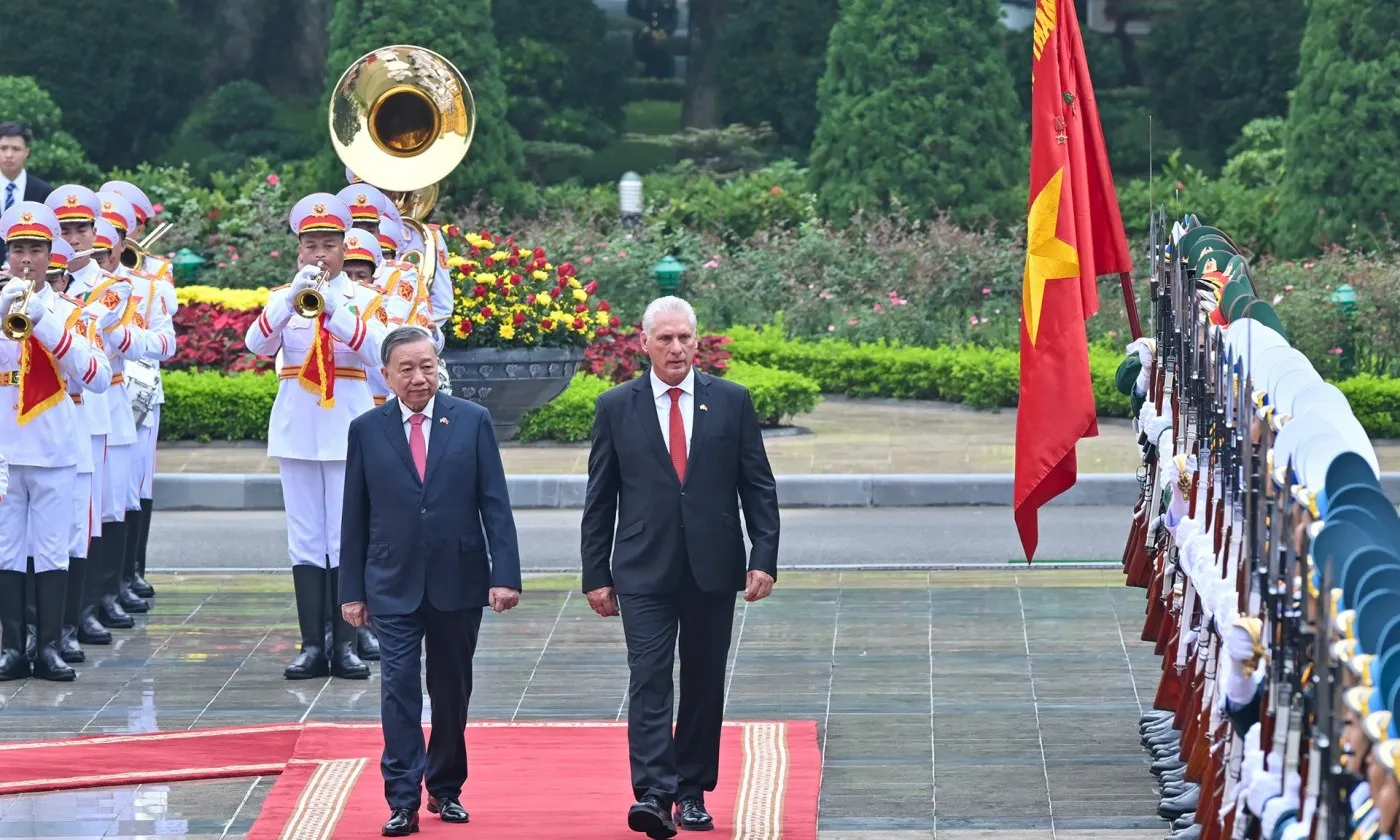 Tổng Bí thư Tô Lâm chủ trì lễ đón Bí thư thứ nhất, Chủ tịch nước Cuba