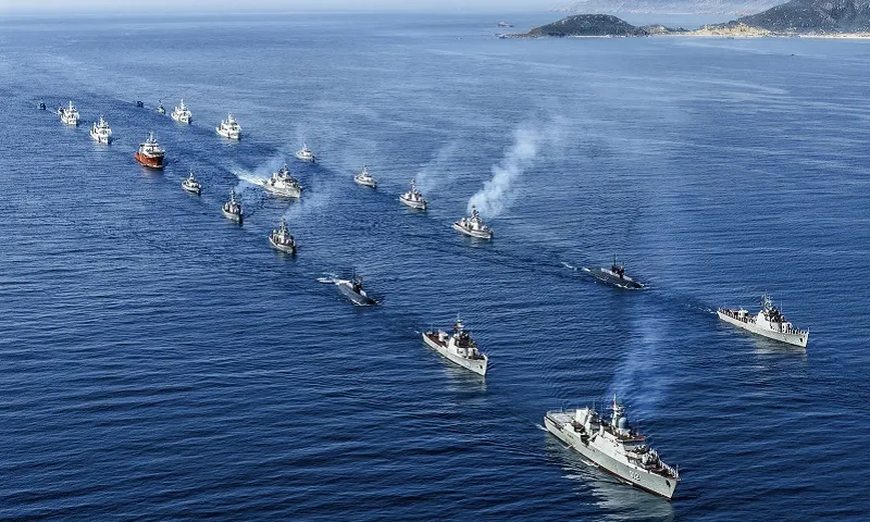 Hùng tráng các lực lượng diễu binh trên biển
