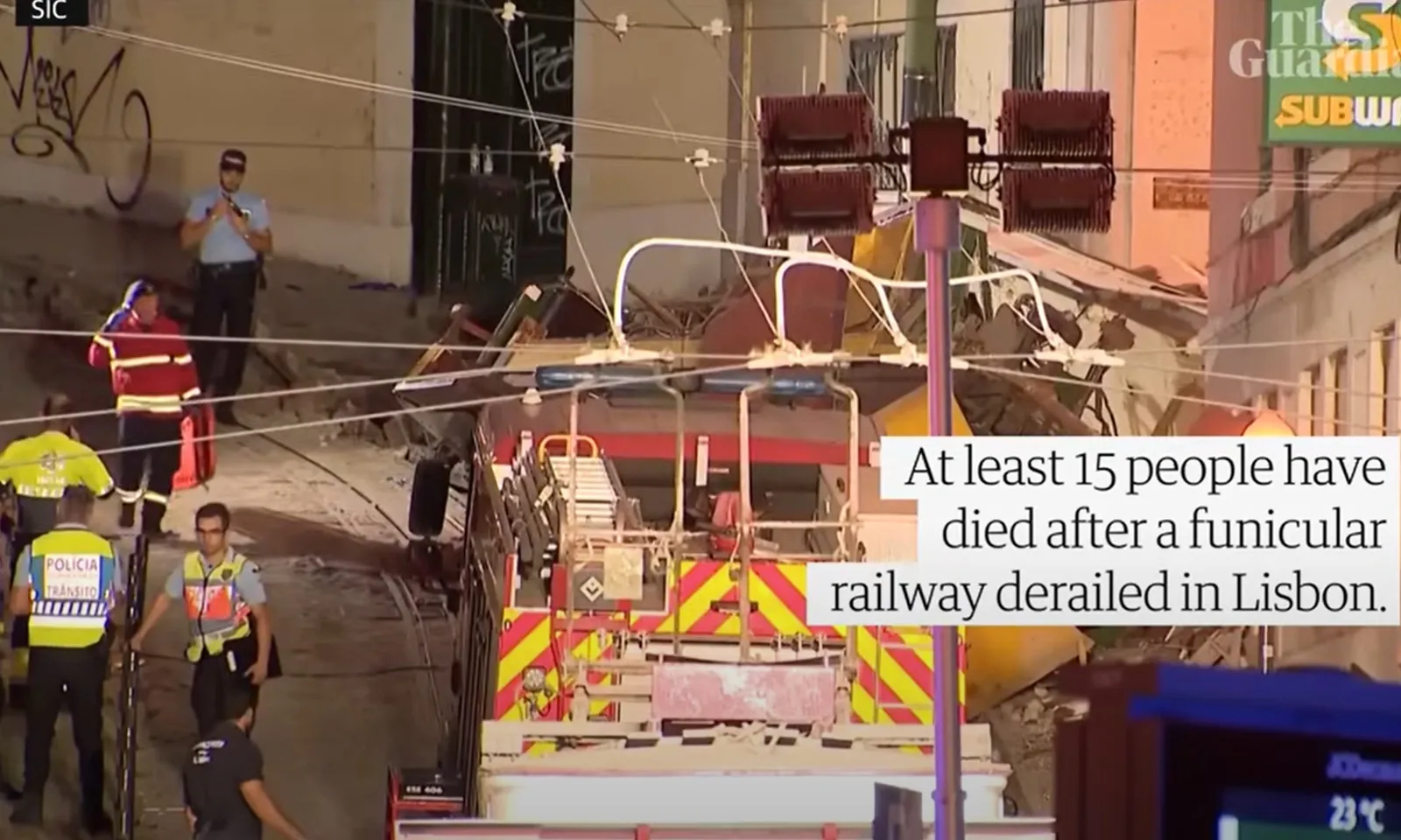 Rơi toa tàu cáp treo ở Bồ Đào Nha, 15 người thiệt mạng