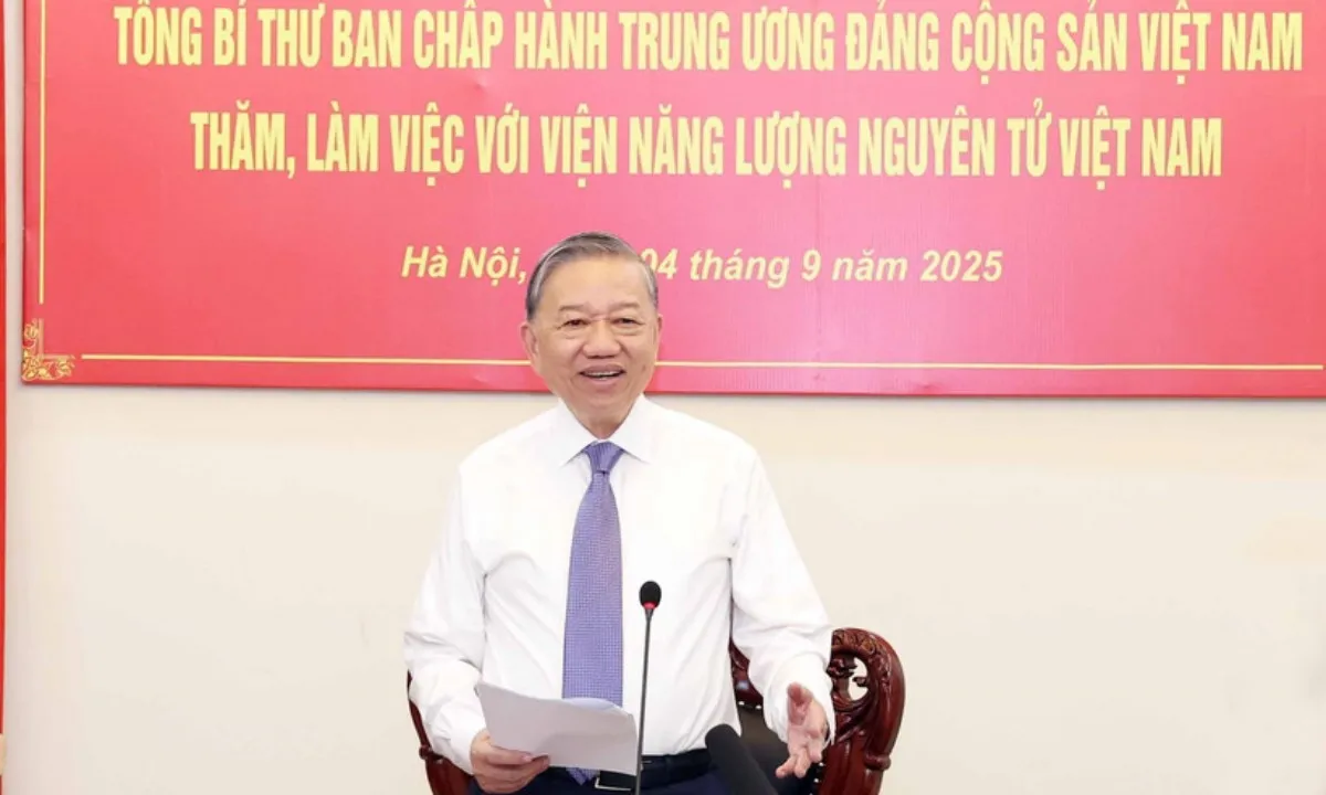 Tổng Bí thư: Phát triển năng lượng nguyên tử góp phần nâng tầm quốc gia