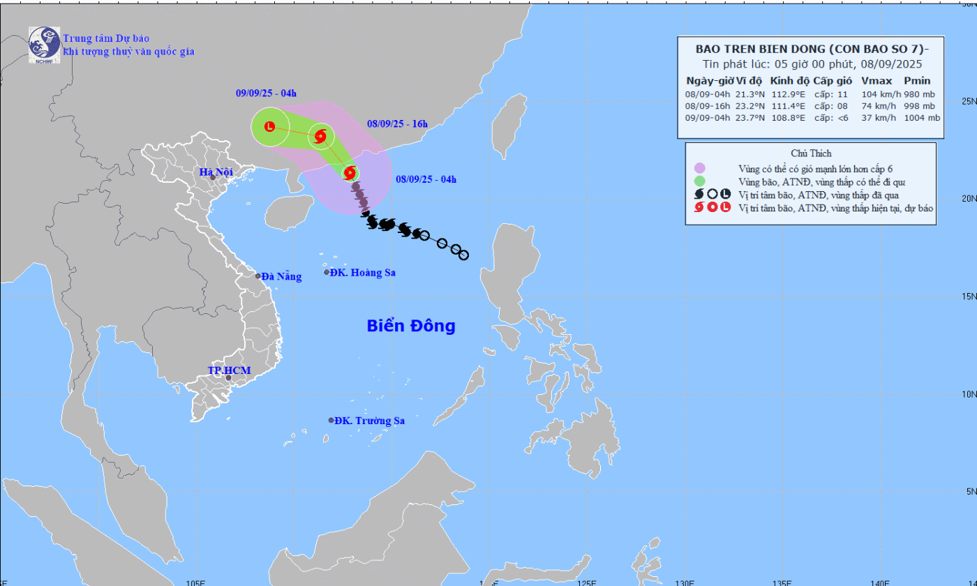 Bão số 7 giật cấp 13 đổ bộ Trung Quốc: Bắc Bộ mưa lớn kéo dài