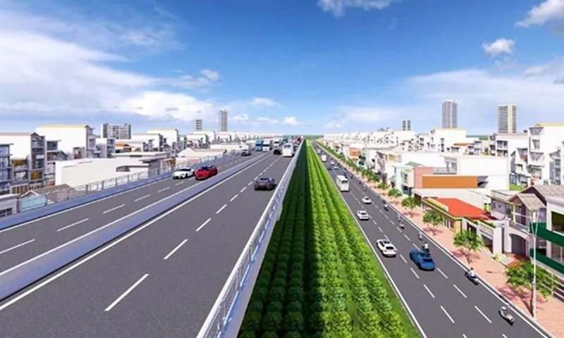 Phối cảnh đường trên cao 4 làn xe trên đường Nguyễn Hữu Thọ - Ảnh Sở Xây dựng TPHCM
