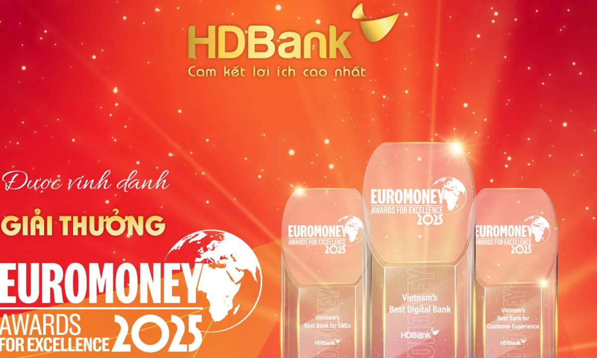 HDBank lập “hat-trick” giải thưởng Euromoney 2025, khẳng định vị thế quốc tế của ngân hàng Việt