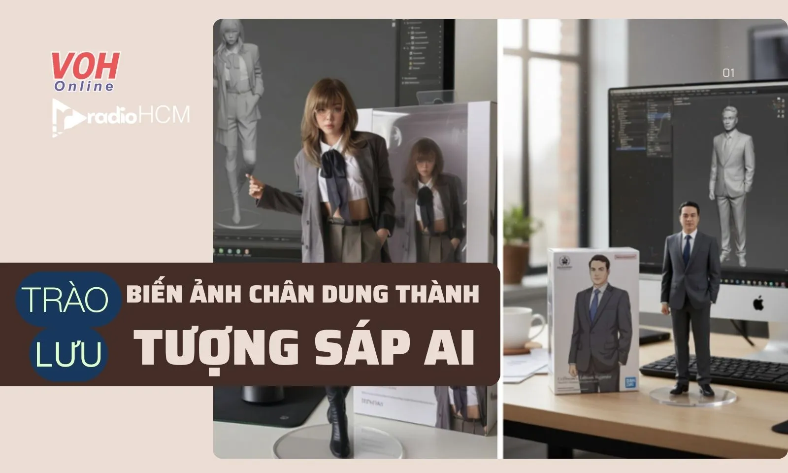 Trend biến ảnh chân dung thành tượng sáp AI gây sốt cộng đồng mạng