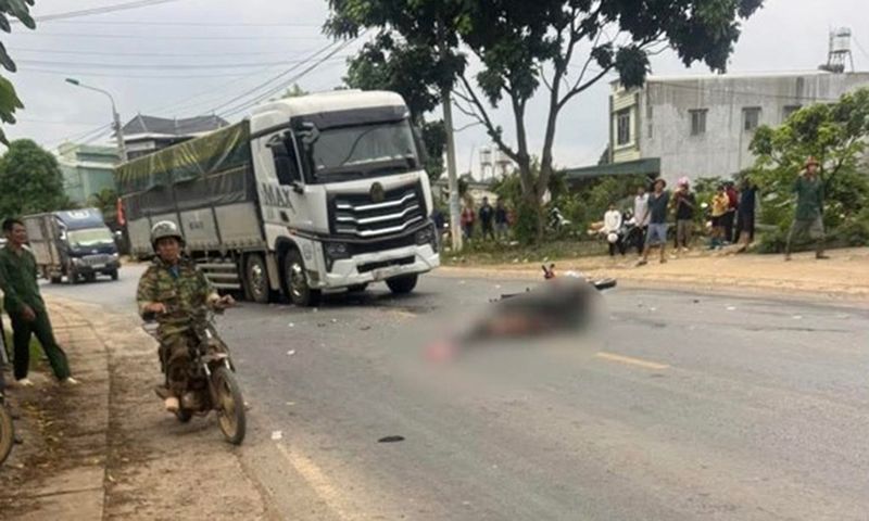 Hiện trường xảy ra vụ tai nạn giao thông khiến 1 người tử vong - Ảnh CACC