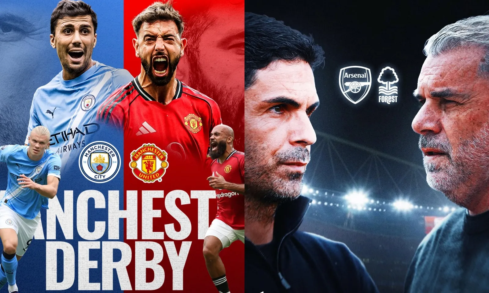 Lịch thi đấu Ngoại hạng Anh vòng 4: Man City vs MU | Arsenal vs Nottingham