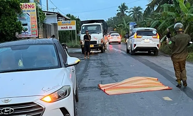 Hiện trường nơi ông L. tử vong trên đường