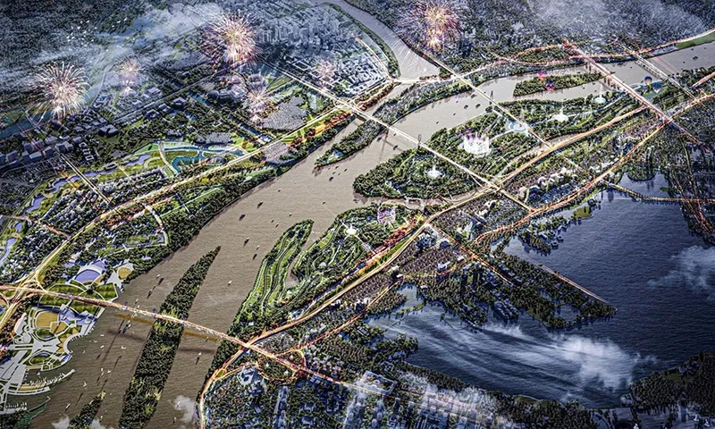 Đề xuất tuyến tàu điện 1 ray chạy dọc sông Hồng