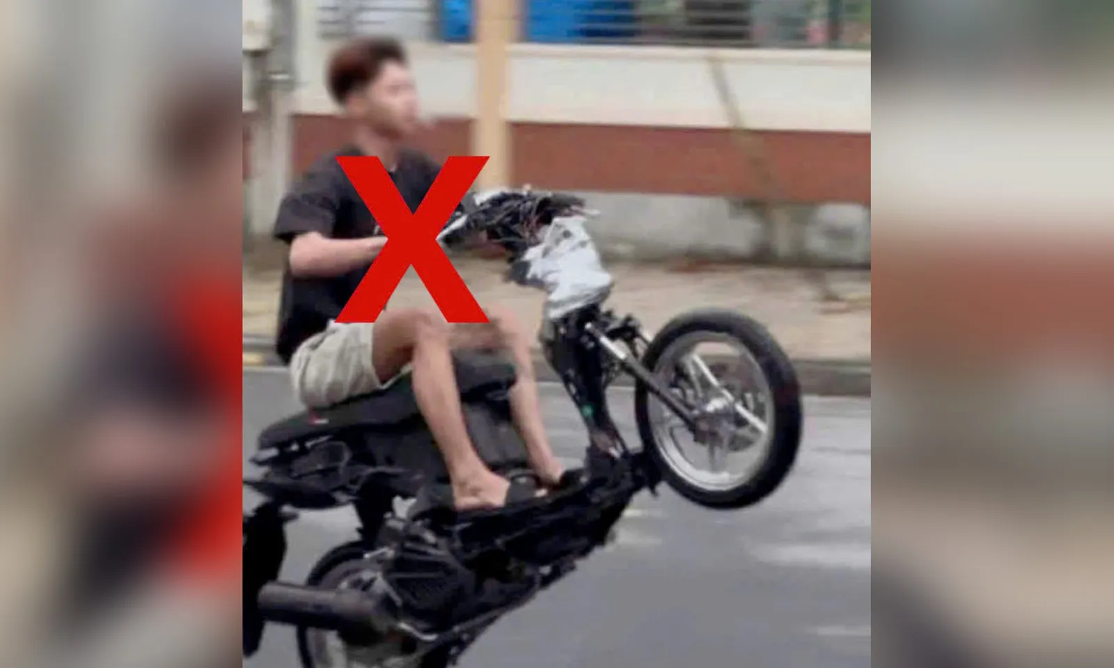 Xử lý nam thanh niên chạy xe máy “bốc đầu” để quay clip đăng lên mạng
