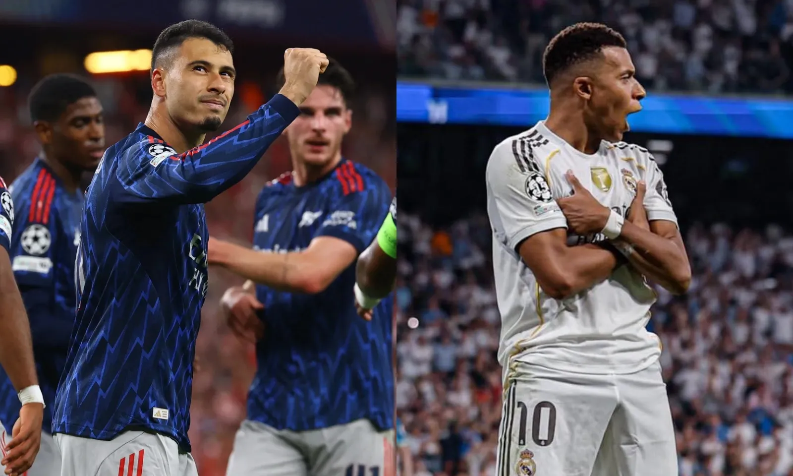 Kết quả Champions League hôm nay: Cặp siêu dự bị Arsenal toả sáng | Real Madrid chấp người vẫn thắng