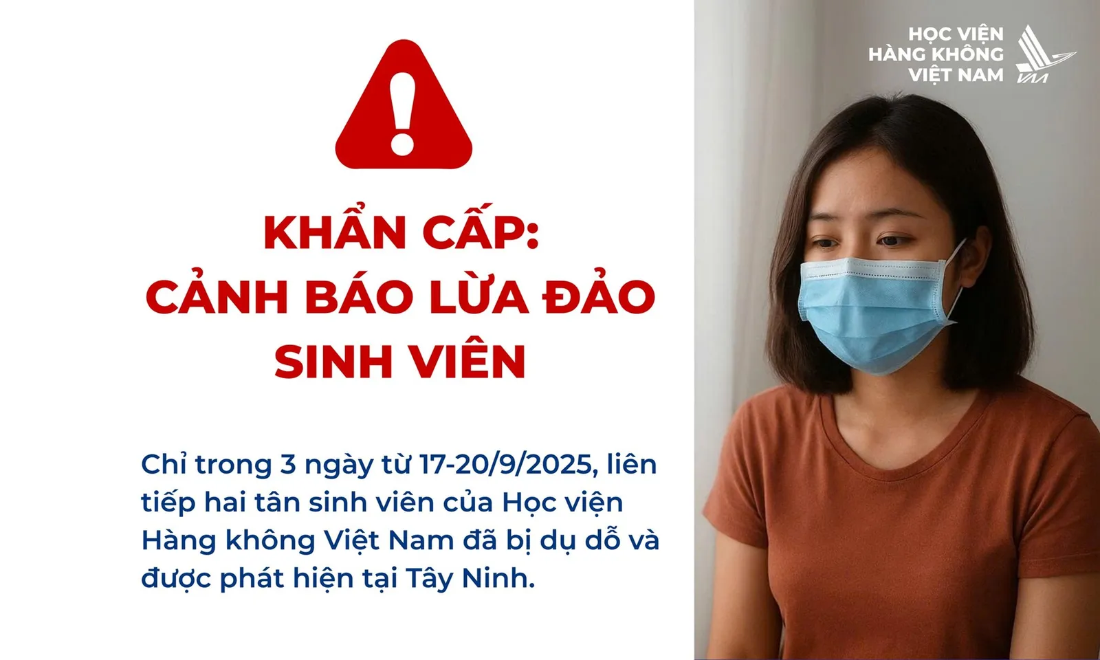 Sinh viên liên tiếp sập bẫy lừa đảo, Học viện Hàng không Việt Nam phát cảnh báo khẩn cấp