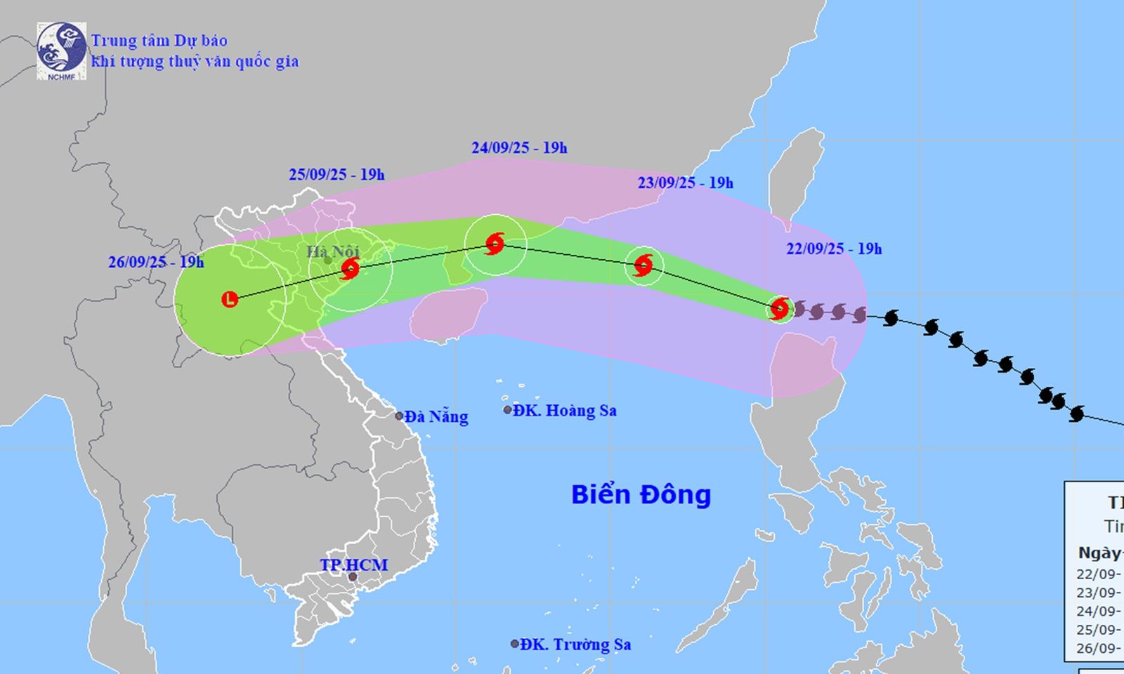 Ngày 25/9, siêu bão Ragasa vào khu vực Quảng Ninh - Ninh Bình