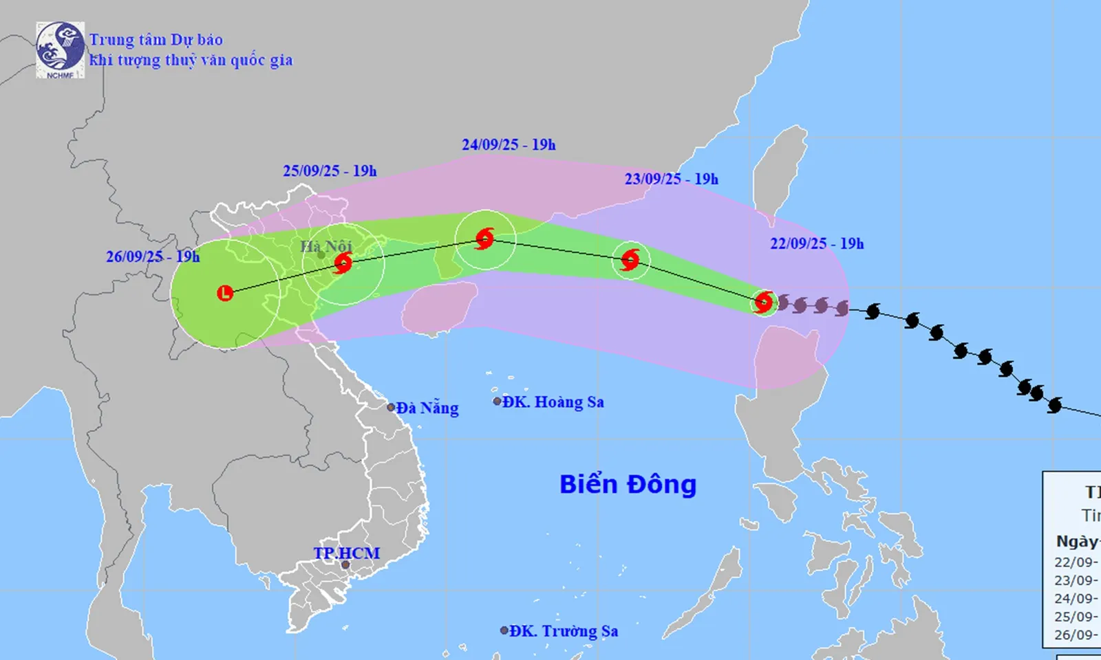 Ngày 25/9, siêu bão Ragasa vào khu vực Quảng Ninh - Ninh Bình