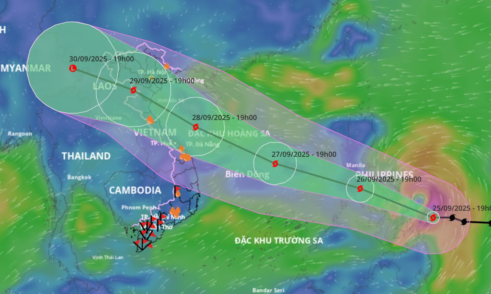 Bão Bualoi sắp thành bão số 10, vào Biển Đông đêm nay
