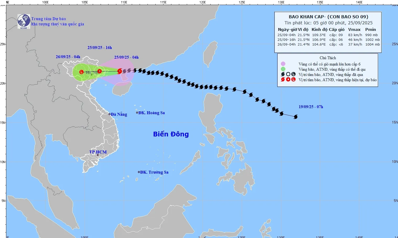 Bão Ragasa chuẩn bị đổ bộ Quảng Ninh, miền Bắc mưa to đến rất to