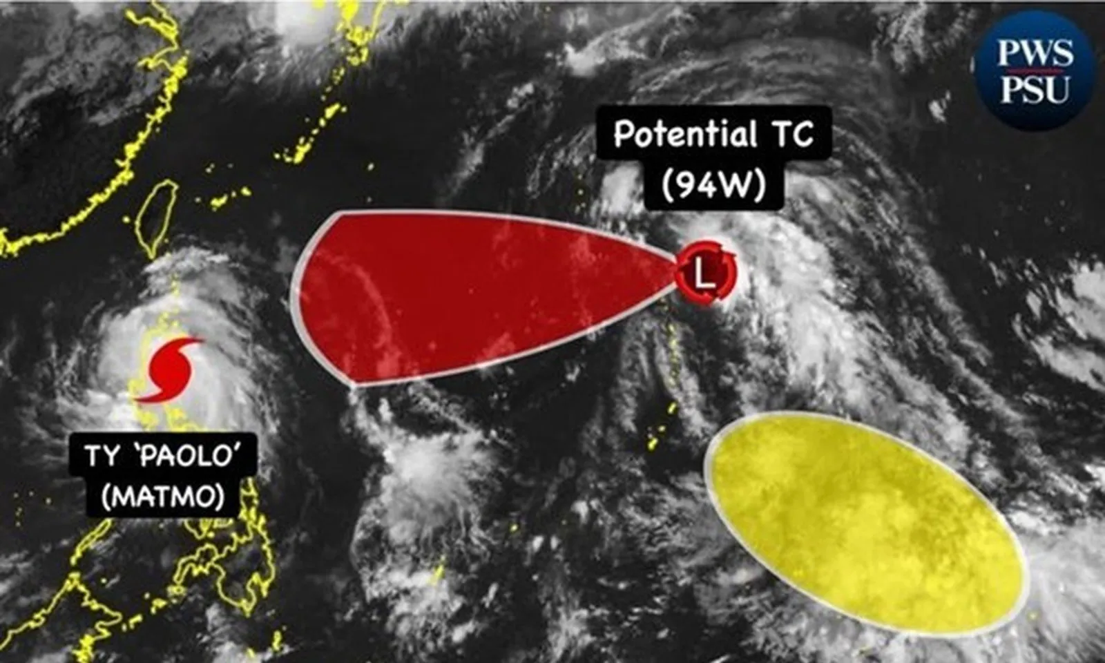 Xuất hiện áp thấp mới sau bão Matmo, nguy cơ hình thành bão Quedan