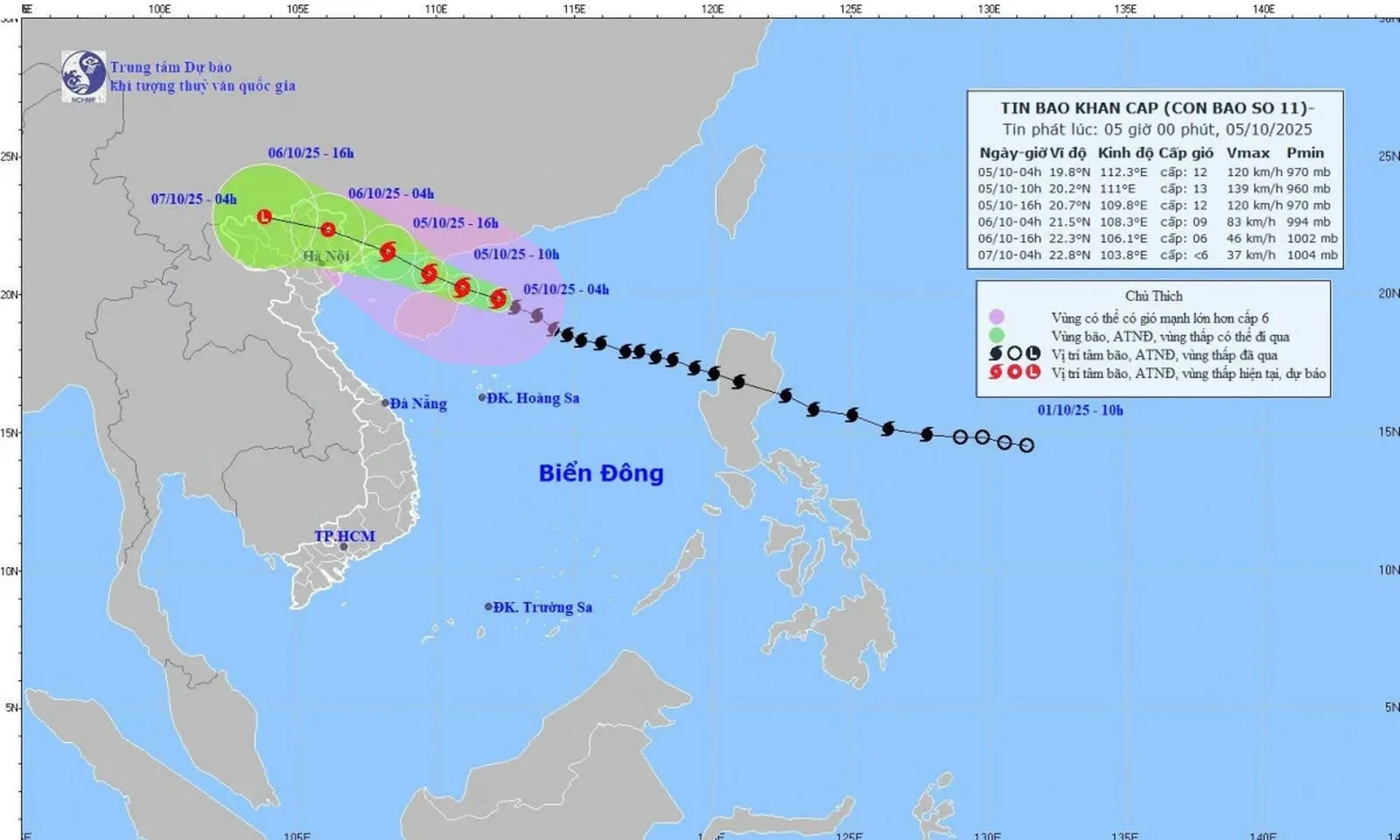 Bão số 11 giật cấp 15 tiến sát bờ, ảnh hưởng trực tiếp Bắc Bộ và Bắc Trung Bộ