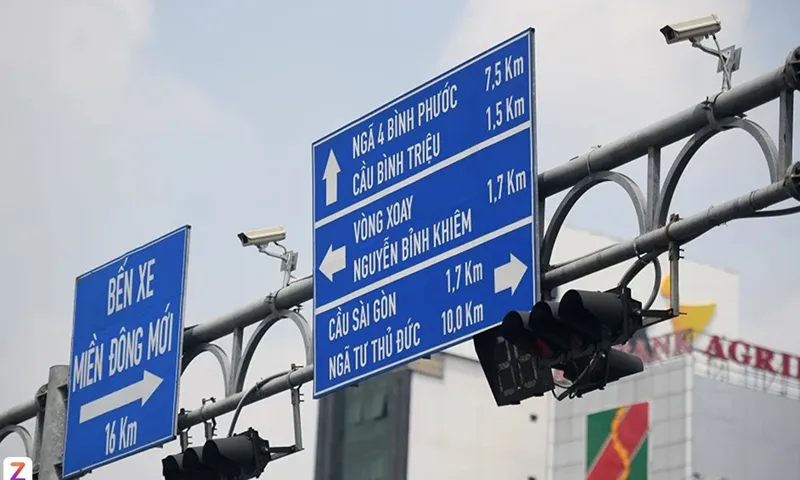 Một giao lộ có gắn camera giao thông - Ảnh minh họa