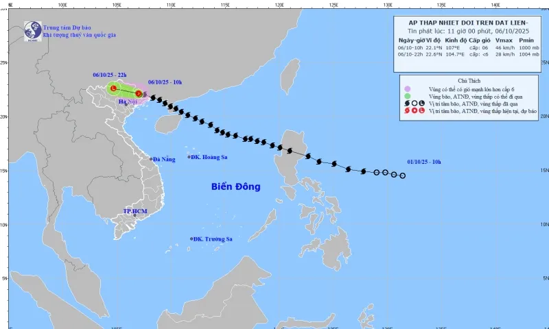 Áp thấp nhiệt đới suy yếu, Bắc Bộ tiếp tục mưa to đến rất to