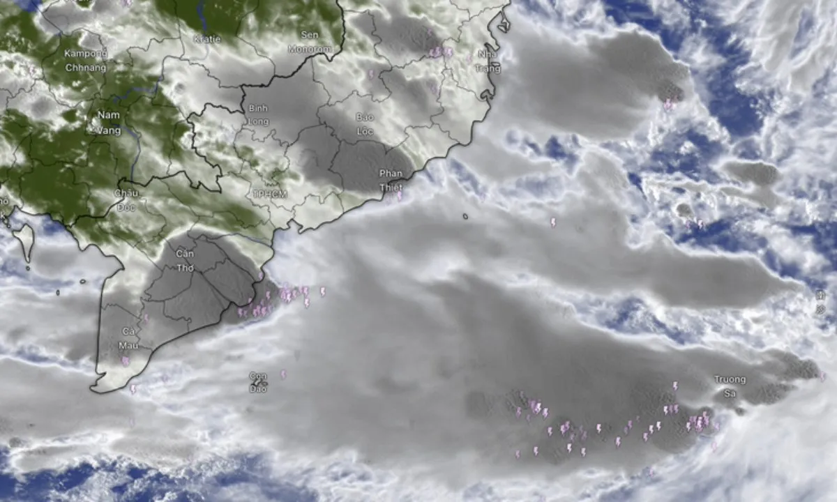 Một vùng áp thấp mới xuất hiện, Nam Bộ đối diện mưa dông diện rộng