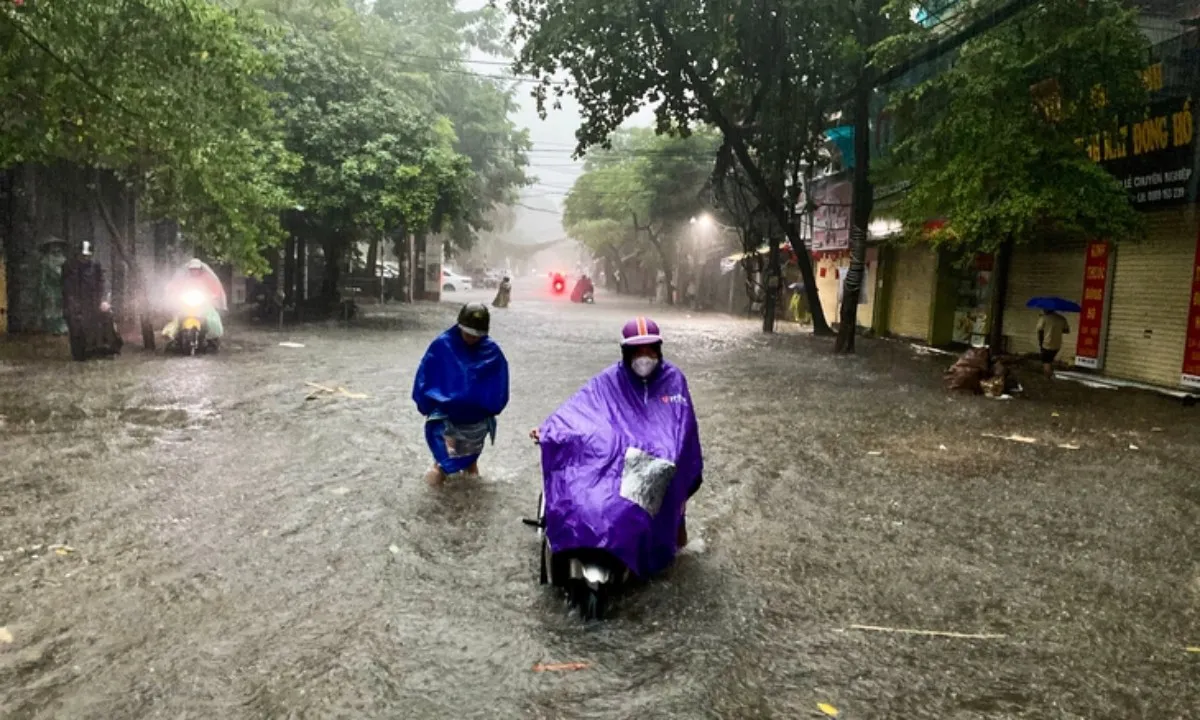 Chiều 7/10: Tuyên Quang, Thái Nguyên, Hà Nội tiếp tục mưa lớn