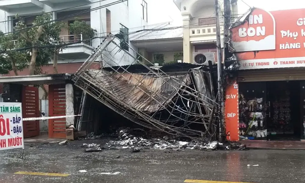 Hiện trường vụ cháy tại TP Vinh: Một thanh niên tử vong trong đêm