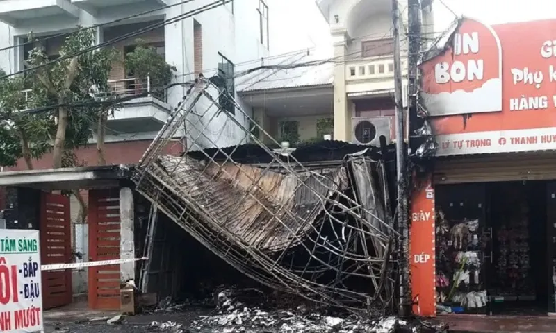 Cháy cửa hàng quần áo ở Nghệ An: Chủ cửa hàng tử vong 