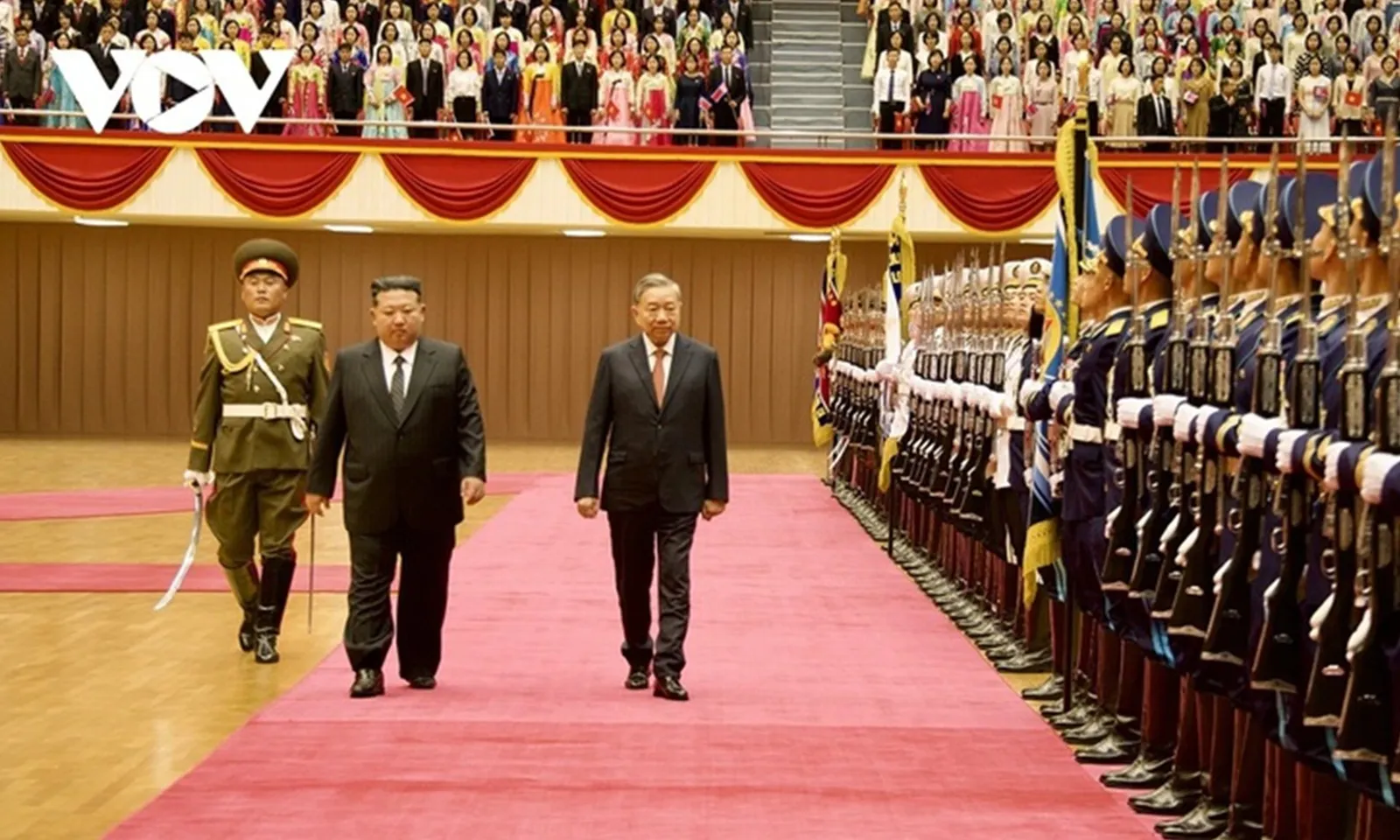 Lễ đón Tổng Bí thư Tô Lâm thăm cấp Nhà nước Cộng hòa Dân chủ Nhân dân Triều Tiên