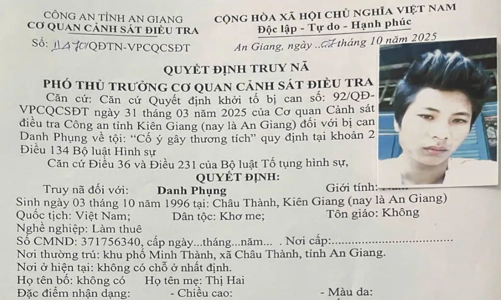 Phát lệnh truy nã hai nghi phạm đánh người trọng thương ở An Giang