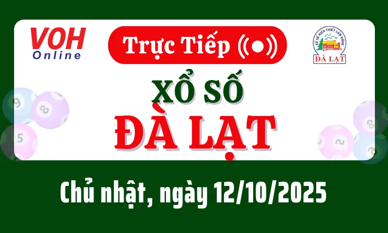 XSDL 12/10 - Kết quả xổ số Đà Lạt hôm nay chủ nhật ngày 12/10/2025