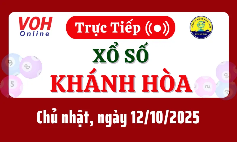 XSKH 12/10 - Kết quả xổ số Khánh Hòa hôm nay chủ nhật ngày 12/10/2025