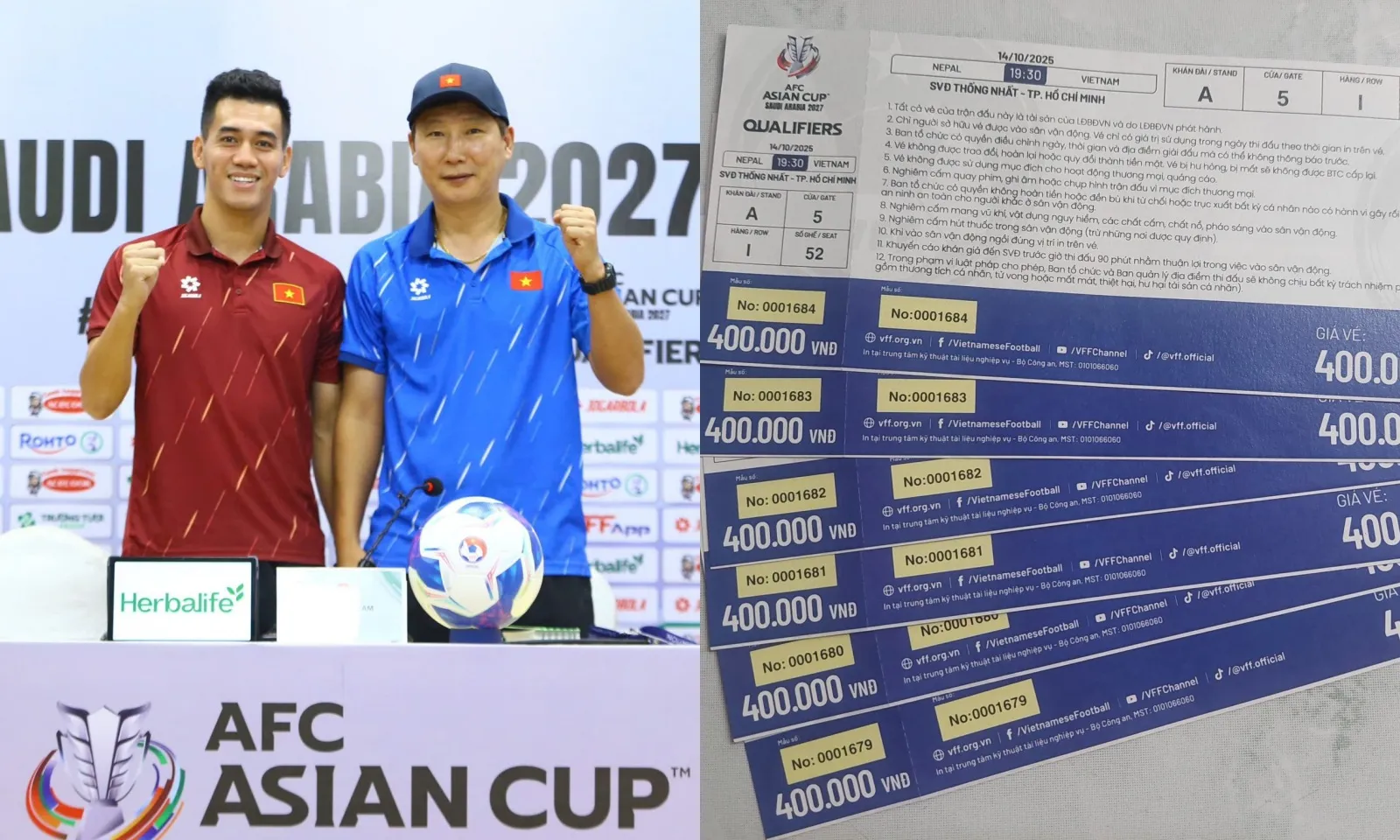 Tiến Linh xin thầy Kim cho vé trận Nepal - Việt Nam