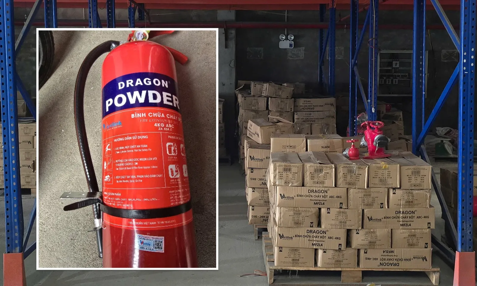 Triệt phá đường dây sản xuất, buôn bán bình chữa cháy giả