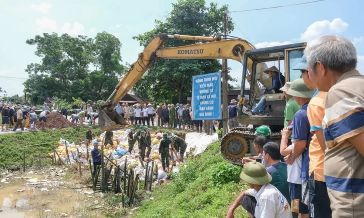 Bắc Ninh ban bố khẩn cấp đê điều trên sông Cầu, sông Thương, sông Cà Lồ