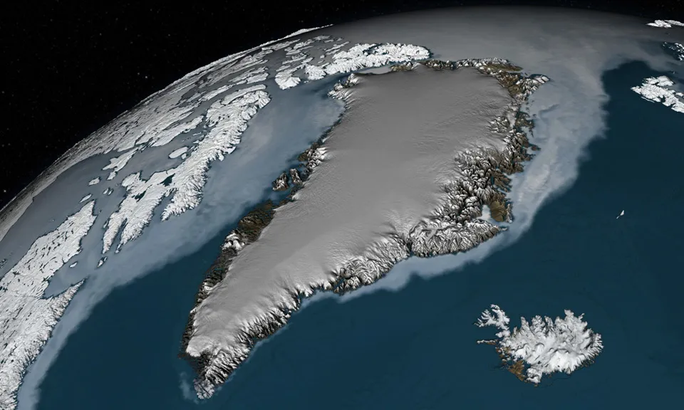Đảo Greenland đang co lại và trôi dần về phía Tây Bắc
