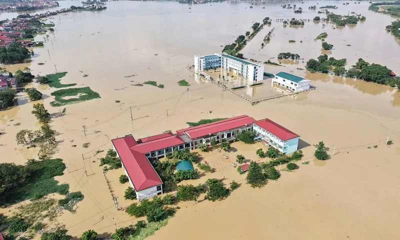 Lũ lụt Bắc Ninh - Ảnh NNMT