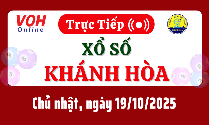 XSKH 19/10 - Kết quả xổ số Khánh Hòa hôm nay chủ nhật ngày 19/10/2025