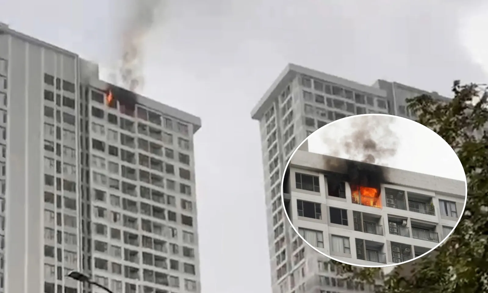 Cháy căn hộ tầng 27 chung cư Rivergate Residence tại TPHCM