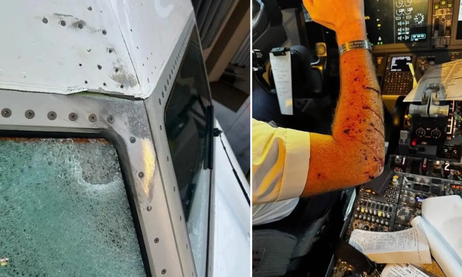 Vật thể lạ đâm vỡ kính máy bay ở độ cao 11.000 m, phi công bị thương, máy bay phải hạ cánh khẩn cấp